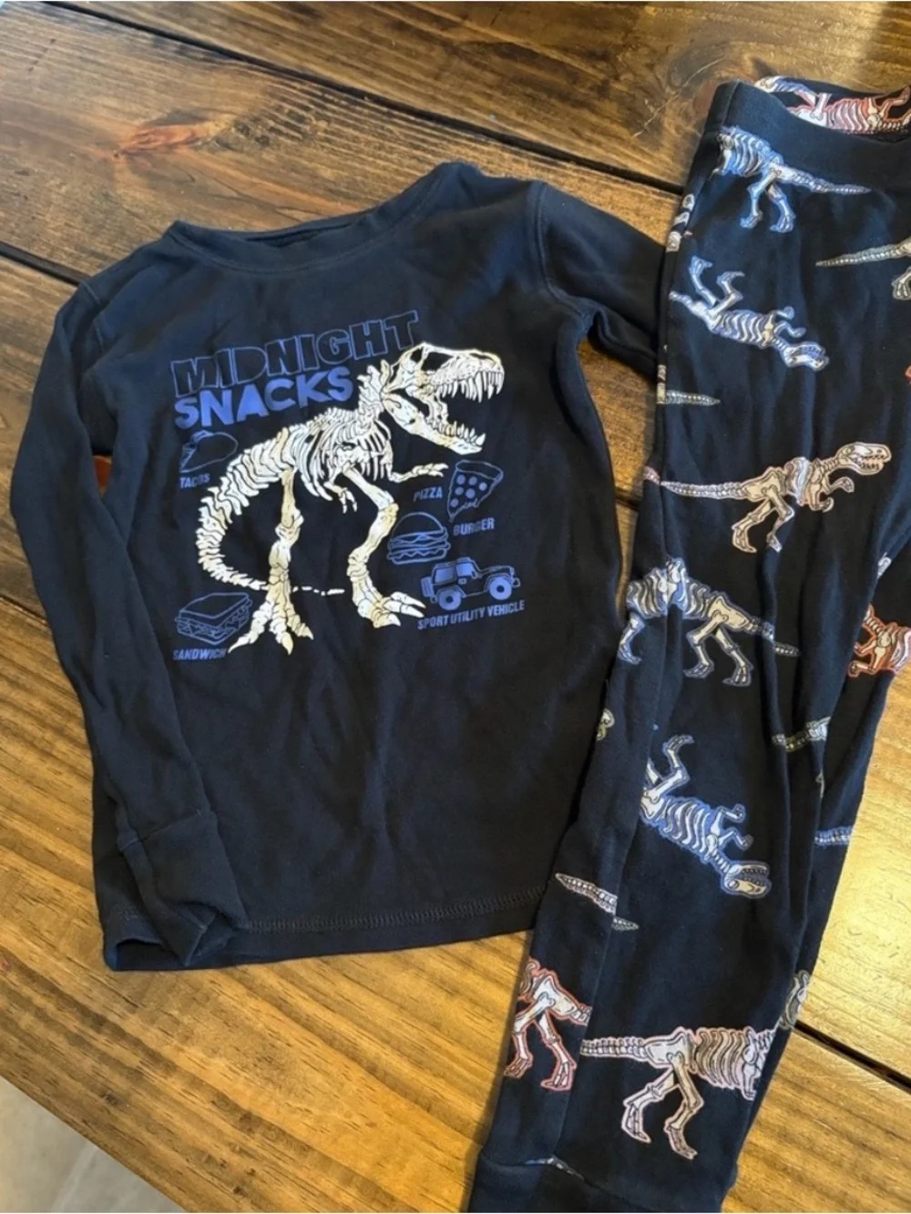Old Navy Midnight Snacks Dinosaur Pajama Set